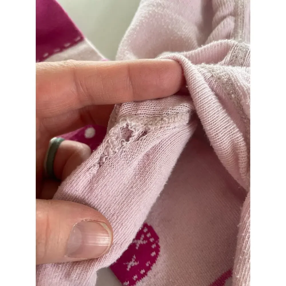 Naartjie Pink Striped Tights - Size 6-8 Years